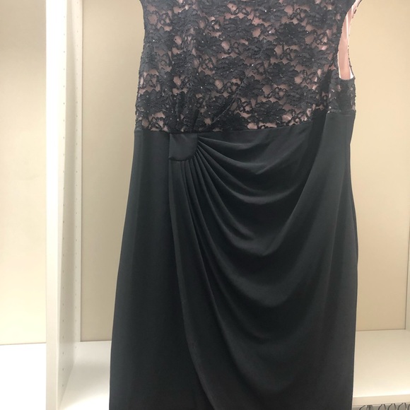 Black Dress with pink lining on top - Picture 2 of 5